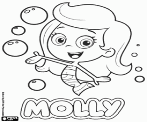 malvorlagen Die Meerjungfrau Molly Bubble Guppies ausmalbilder