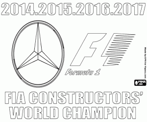 malvorlagen Mercedes, 2017 F1-Weltmeister ausmalbilder