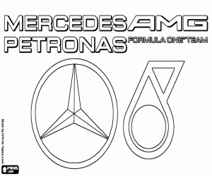 malvorlagen Mercedes AMG Petronas-logo ausmalbilder