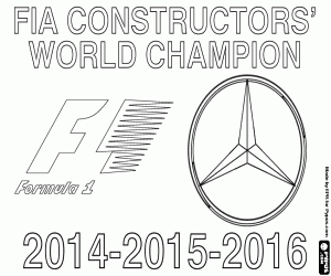 malvorlagen Mercedes Formel 1 Weltmeister 2014-15-16 ausmalbilder