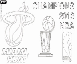 malvorlagen Miami Heat Meister NBA 2013 ausmalbilder
