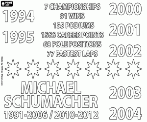 malvorlagen Michael Schumacher, 7 F1-Titel ausmalbilder