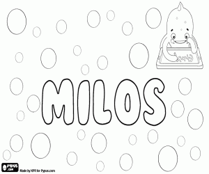 malvorlagen Milos, Name in mehreren Sprachen ausmalbilder