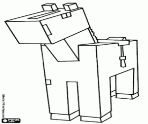 malvorlagen Minecraft-Pferd ausmalbilder