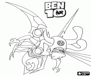 malvorlagen Minijet, ein alien aus Ben 10 ausmalbilder