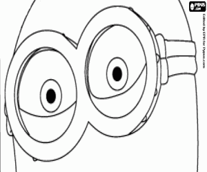 malvorlagen Minion Augen mit der Brille ausmalbilder