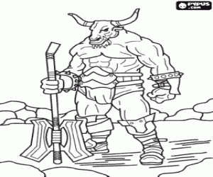 malvorlagen Minotaur, ein mythologisches Wesen ausmalbilder