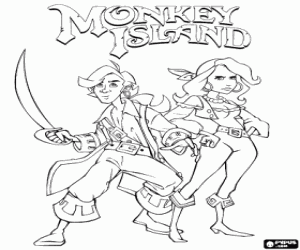 malvorlagen Monkey Island, ein Videospiel ausmalbilder