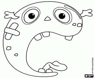 malvorlagen Eine monströse Mund, dem Buchstaben C ausmalbilder