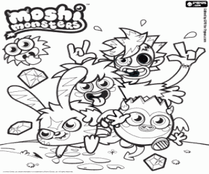 malvorlagen Moshi Monsters in Aktion ausmalbilder