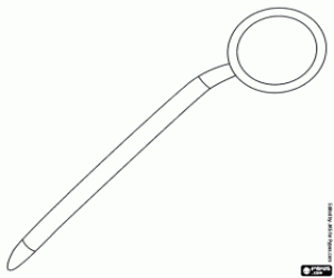 malvorlagen Mundspiegel, Zahnarzt-Spiegel ausmalbilder