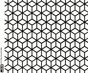 malvorlagen Muster, isometrischen Ansicht Würfel ausmalbilder