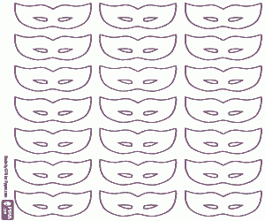 malvorlagen Muster mit Karnevalsmasken ausmalbilder