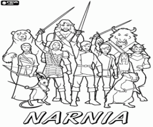 malvorlagen Narnia-Armee mit Waffen bereit ausmalbilder