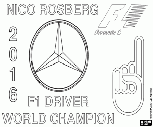 malvorlagen Nico Rosberg, F1 Weltmeister im 2016 ausmalbilder