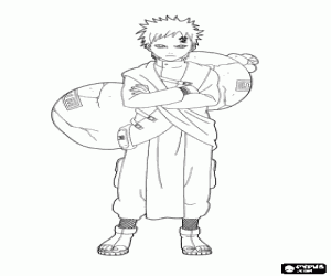malvorlagen Der Ninja Gaara aus Naruto ausmalbilder
