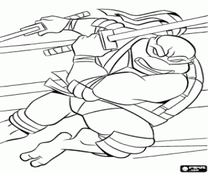 malvorlagen Ninja Schildkröte Leonardo und katanas ausmalbilder