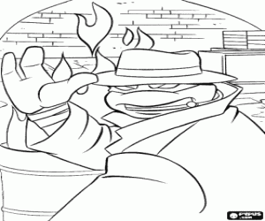 malvorlagen Ninja Schildkröte mit ein Trench coat ausmalbilder