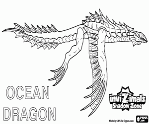 malvorlagen Ocean Dragon, Invizimals Schattenzone ausmalbilder