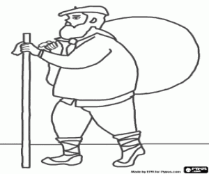 malvorlagen Olentzero,ein Zeichen von Weihnachten ausmalbilder