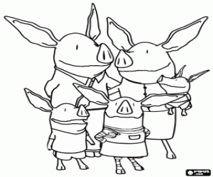 malvorlagen Olivia das Ferkel mit ihrer Familie ausmalbilder