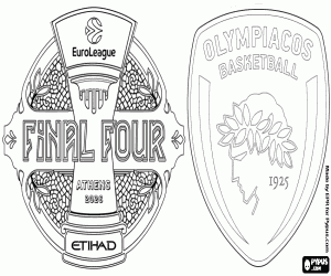 malvorlagen Olympiakos BC, Euroleague 2026 ausmalbilder