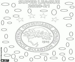 malvorlagen Olympiakos, Meister 2020-2021 ausmalbilder