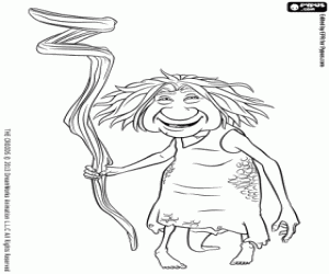malvorlagen Oma, die Schwiegermutter von Grug von Die Croods ausmalbilder