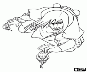 malvorlagen Orochimaru, ein Ninja von Naruto ausmalbilder