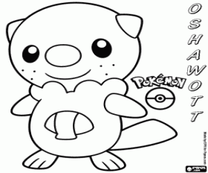 malvorlagen Oshawott, Pokemon Seeotter ausmalbilder
