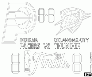 malvorlagen Pacers – Thunder, NBA-Finale 2025 ausmalbilder