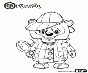 malvorlagen Panda Detective von Panfu ausmalbilder