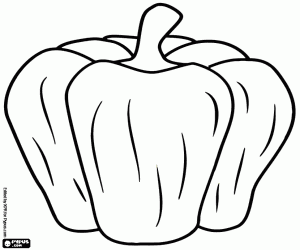 malvorlagen Eine Paprika, eine Beere ausmalbilder