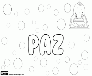malvorlagen Paz, Name auf Spanisch ausmalbilder