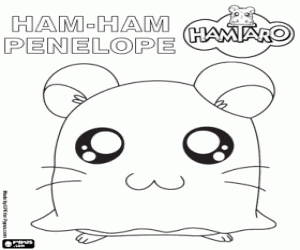 malvorlagen Penelope, ein Hamster Hamtaro ausmalbilder
