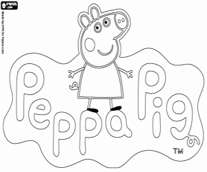 malvorlagen Peppa Pig logo, Peppa Wutz ausmalbilder