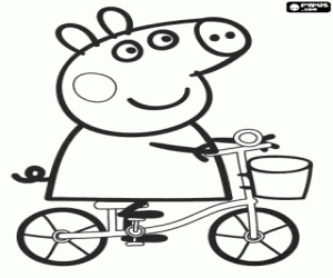 malvorlagen Peppa Pig Reiten ihr Fahrrad ausmalbilder