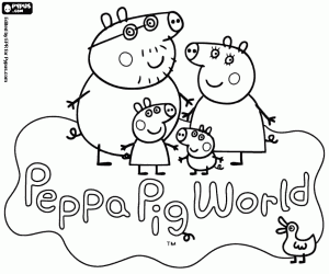 malvorlagen Peppa Pig World-Themenpark-logo ausmalbilder