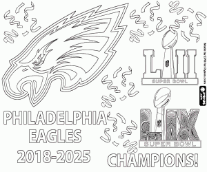 malvorlagen Philadelphia Eagles, Super Bowl 2025 ausmalbilder