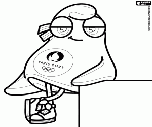malvorlagen Phryge, Maskottchen Paris 2024 ausmalbilder