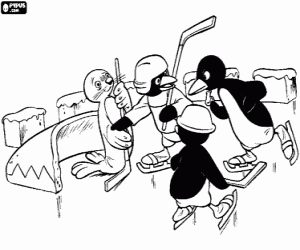 malvorlagen Pingu und das Eishockey ausmalbilder