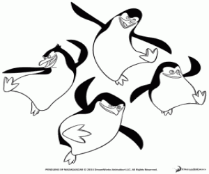 malvorlagen Die Pinguine von Madagaskar zu tanzen ausmalbilder