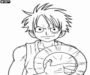 malvorlagen Der Piratenkapitän Monkey Ruffy ausmalbilder