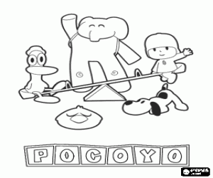 malvorlagen Pocoyo mit seinen Freunden ausmalbilder