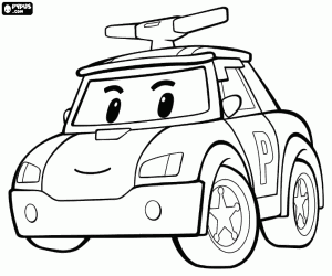 malvorlagen Das Polizeiauto Robocar Poli ausmalbilder