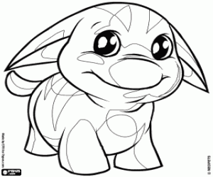 malvorlagen Poogle, Kacheek, der Hund von Neopets ausmalbilder