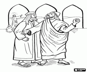 malvorlagen Die Priester sind wütend auf Jesus ausmalbilder
