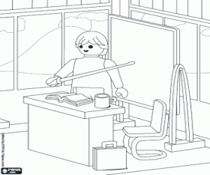 malvorlagen Professor an der Schule von Playmobil ausmalbilder