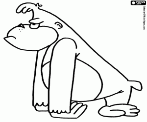 malvorlagen Profil von einem wütenden gorilla ausmalbilder