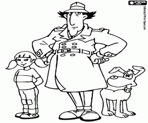 malvorlagen Protagonisten der Inspector Gadget ausmalbilder